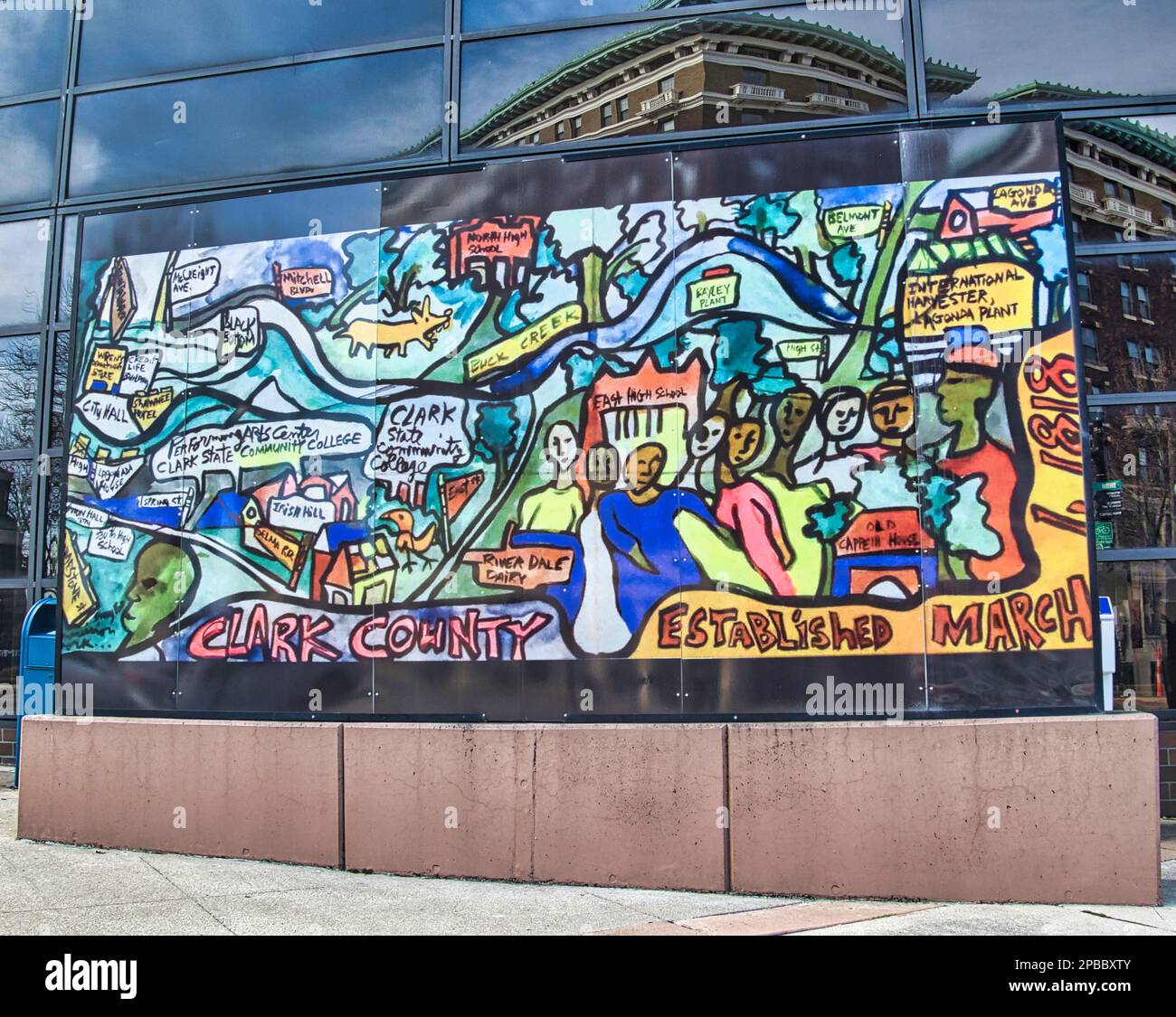 Clark County Mural à Springfield Ohio États-Unis 2023 Banque D'Images