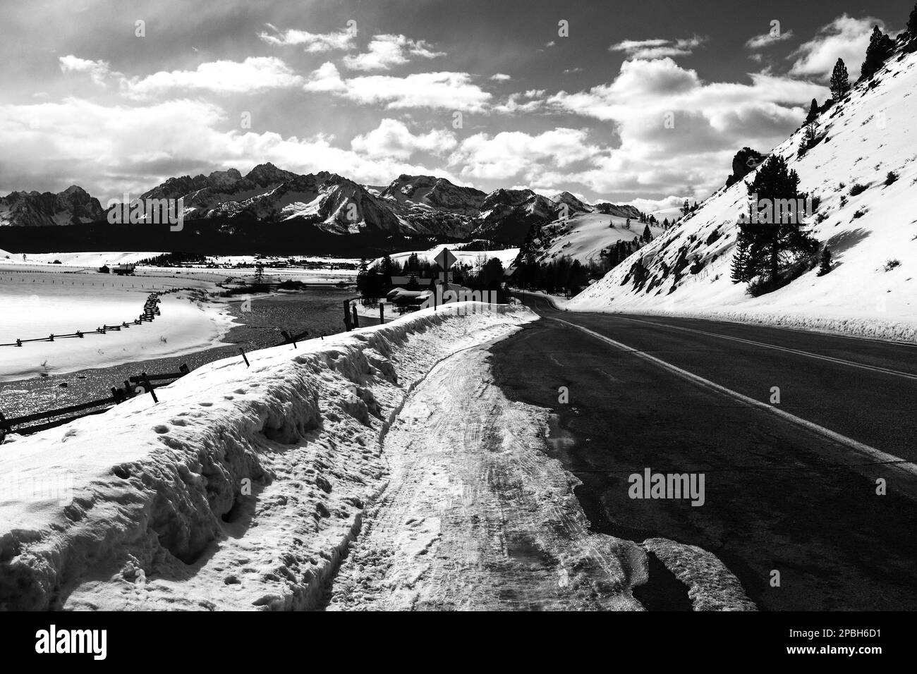 Stanley, Idaho en hiver Banque D'Images