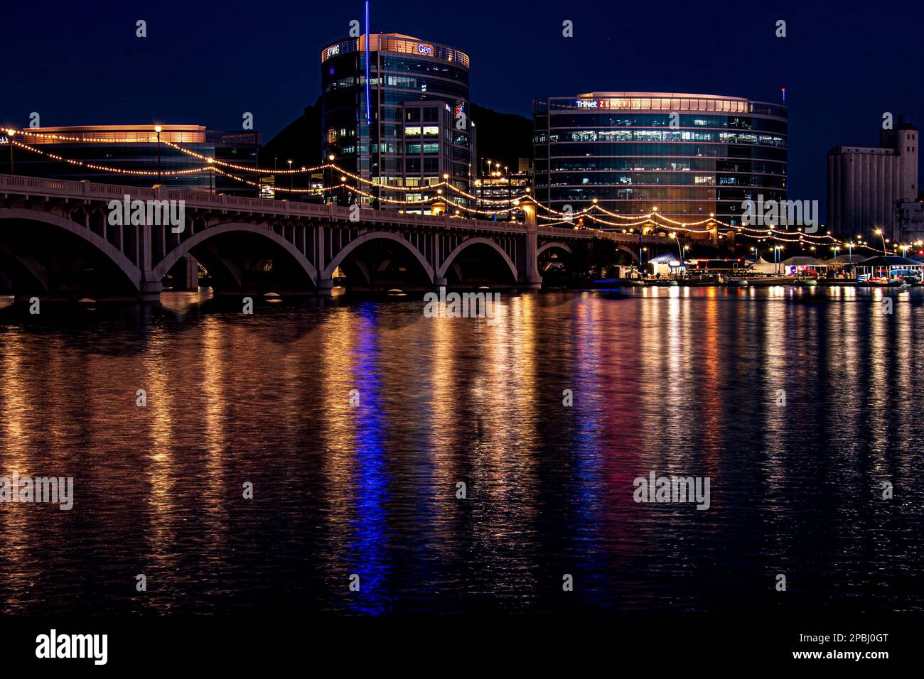 Tempe, Arizona la nuit Banque D'Images