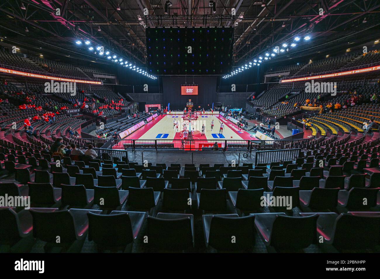 Belgique . 12/03/2023, photographié avant un match de basket-ball entre Antwerp Giants et BC Filou Oostende dans la finale de la coupe belge , le dimanche 12 mars 2023 à Vorst National , Belgique . PHOTO SPORTPIX | STIJN AUDOOREN Credit: Sportpix/Alay Live News Banque D'Images