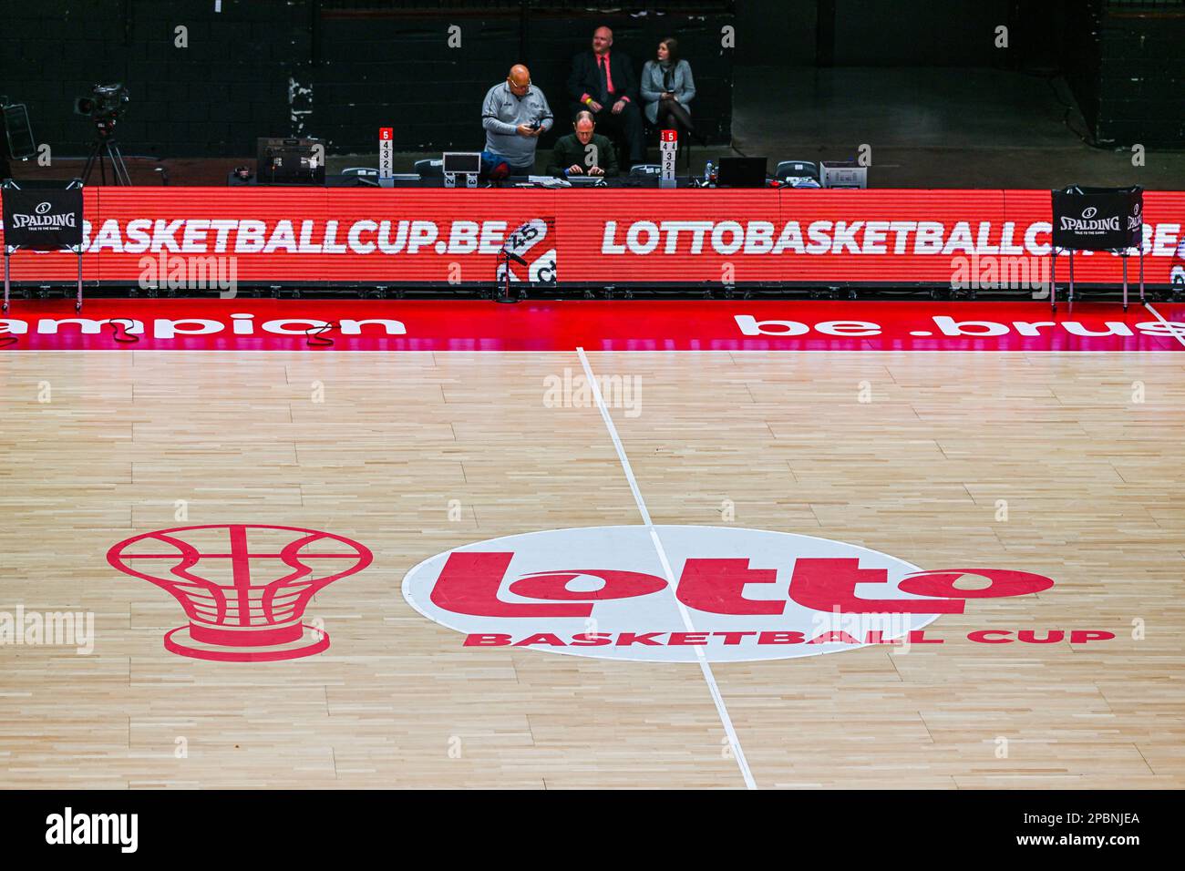 Belgique . 12/03/2023, photographié avant un match de basket-ball entre Antwerp Giants et BC Filou Oostende dans la finale de la coupe belge , le dimanche 12 mars 2023 à Vorst National , Belgique . PHOTO SPORTPIX | STIJN AUDOOREN Credit: Sportpix/Alay Live News Banque D'Images