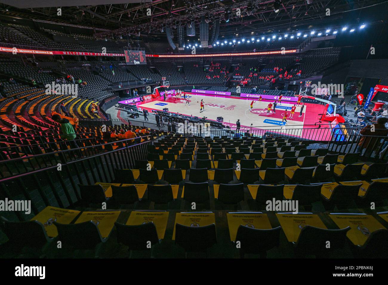 Belgique . 12/03/2023, photographié avant un match de basket-ball entre Antwerp Giants et BC Filou Oostende dans la finale de la coupe belge , le dimanche 12 mars 2023 à Vorst National , Belgique . PHOTO SPORTPIX | STIJN AUDOOREN Credit: Sportpix/Alay Live News Banque D'Images