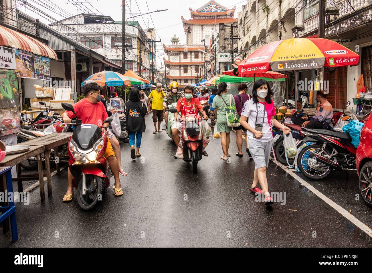 Marché de jour et de nuit de Kim Yong Hatyai sud de la Thaïlande Banque D'Images