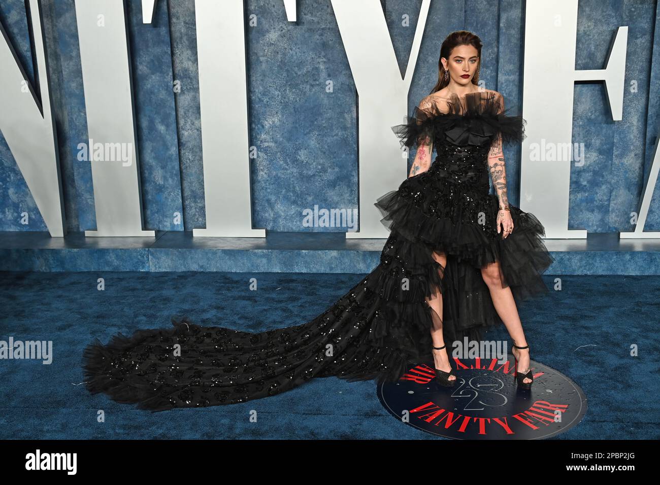 Paris Jackson participant à la Vanity Fair Oscar Party qui s'est tenue au Wallis Annenberg Center for the Performing Arts à Beverly Hills, Los Angeles, Californie, États-Unis. Date de la photo: Dimanche 12 mars 2023. Banque D'Images