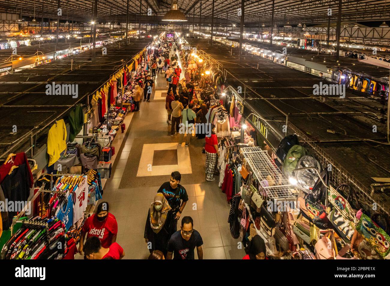 ASEAN bazar de nuit (marché) Hat Yai Sud de la Thaïlande. Banque D'Images