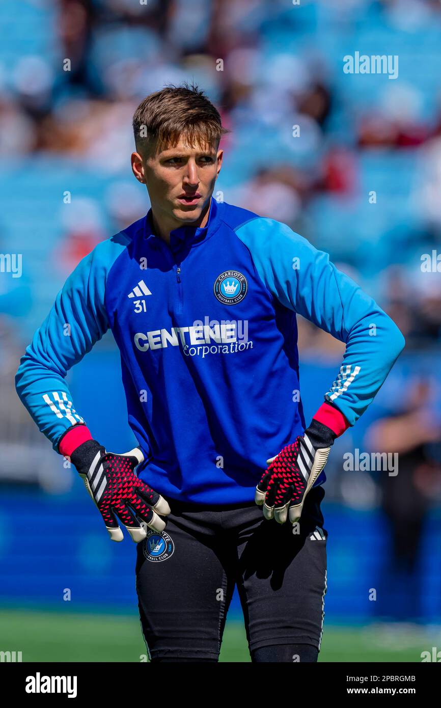 Charlotte, Caroline du Nord, États-Unis. 11th mars 2023. Atlanta Union FC Goalkeeper QUENTIN WESTBERG (Etats-Unis) joue contre le Charlotte FC au stade Bank of America à Charlotte, Caroline du Nord, Etats-Unis. Le Atlanta Union FC remporte le match, 3-0. (Credit image: © Walter G. Arce Sr./ZUMA Press Wire) USAGE ÉDITORIAL SEULEMENT! Non destiné À un usage commercial ! Banque D'Images