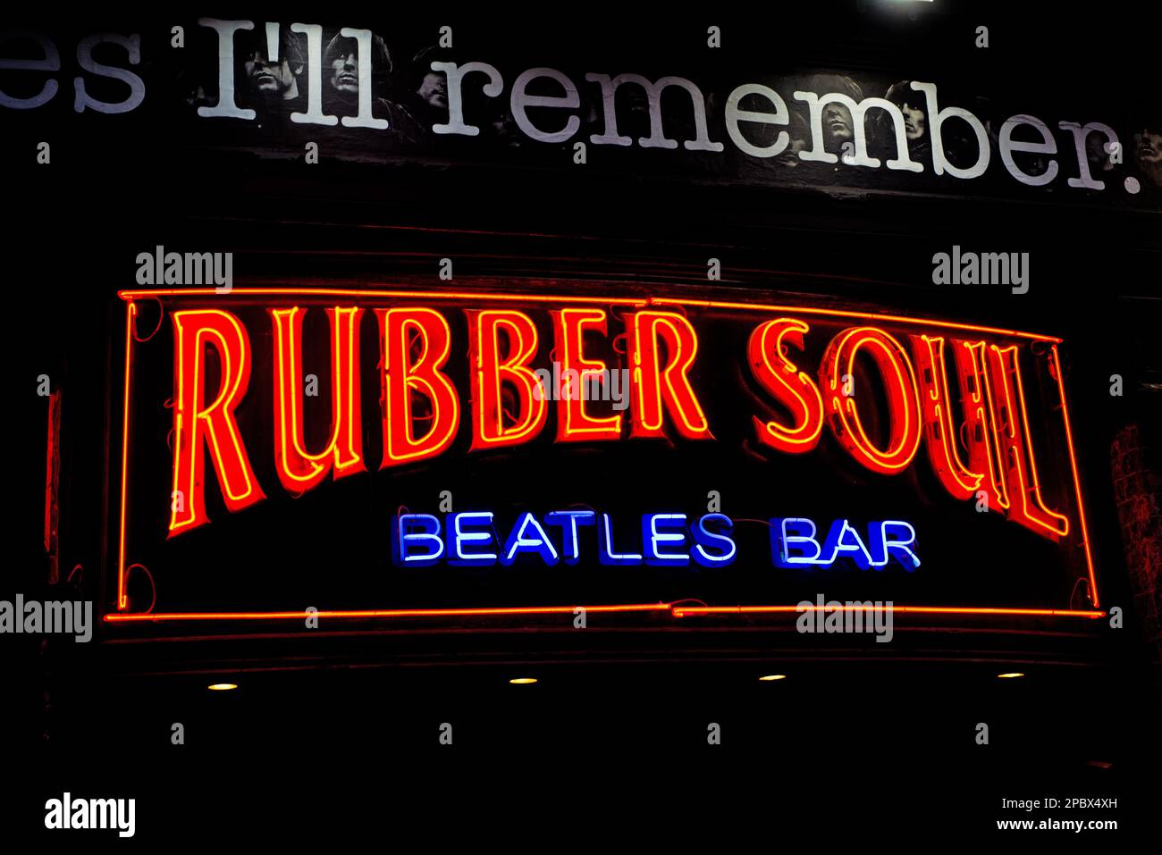 Rubber Soul Beatles Bar, Mathew Street, Liverpool, Angleterre Banque D'Images