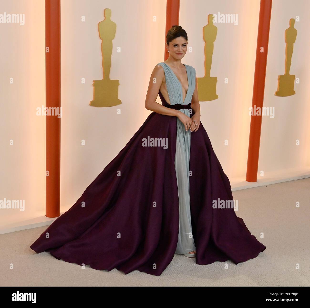 Monica Barbaro participe aux Academy Awards 95th annuels au Dolby Theatre, dans la section Hollywood de Los Angeles, dimanche, à 12 mars 2023. Photo de Jim Ruymen/UPI Banque D'Images