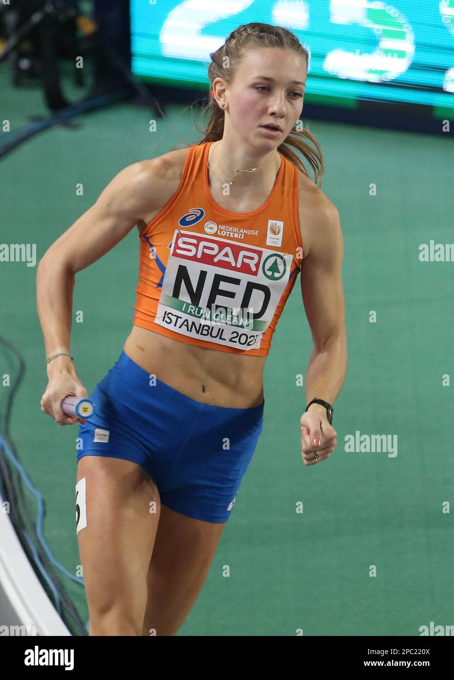 BOL Femke des PAYS-BAS 4 x 400m Relais femmes finale lors des Championnats européens d'athlétisme en salle 2023 sur 5 mars 2023 à l'aréna Atakoy à Istanbul, Turquie - photo Laurent Lairys / DPPI Banque D'Images