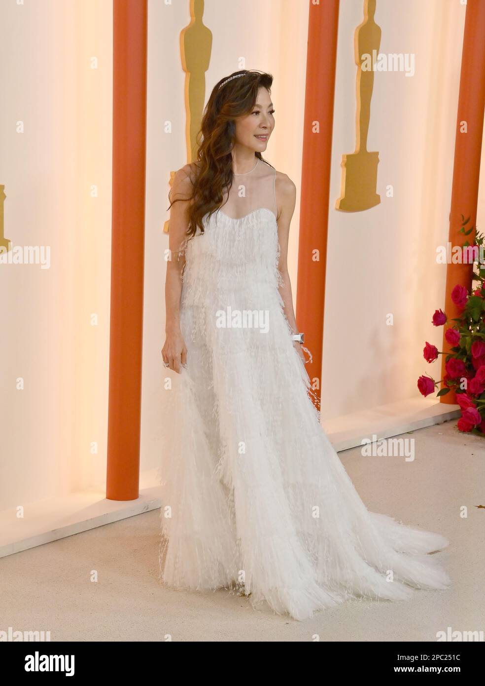 Michelle Yeoh participe aux Academy Awards 95th annuels au Dolby Theatre, dans la section hollywoodienne de Los Angeles, dimanche, 12 mars 2023. Photo de Jim Ruymen/UPI Banque D'Images