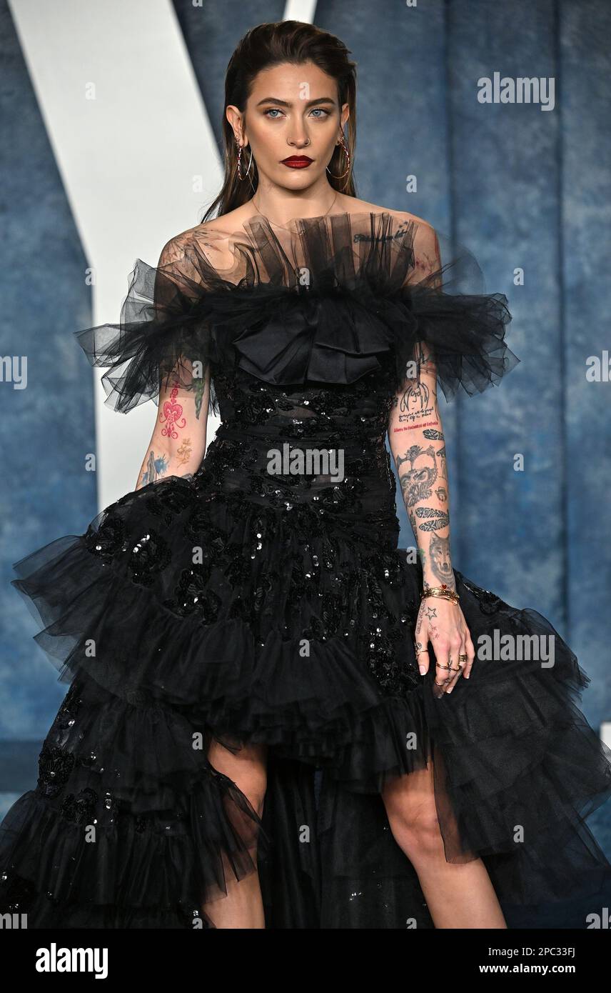 Beverly Hills, États-Unis. 12th mars 2023. Paris Jackson arrive pour la Vanity Fair Oscar Party au Wallis Annenberg Center for the Performing Arts à Beverly Hills, Californie, dimanche, 12 mars 2023. Photo de Chris Chew/UPI crédit: UPI/Alay Live News Banque D'Images