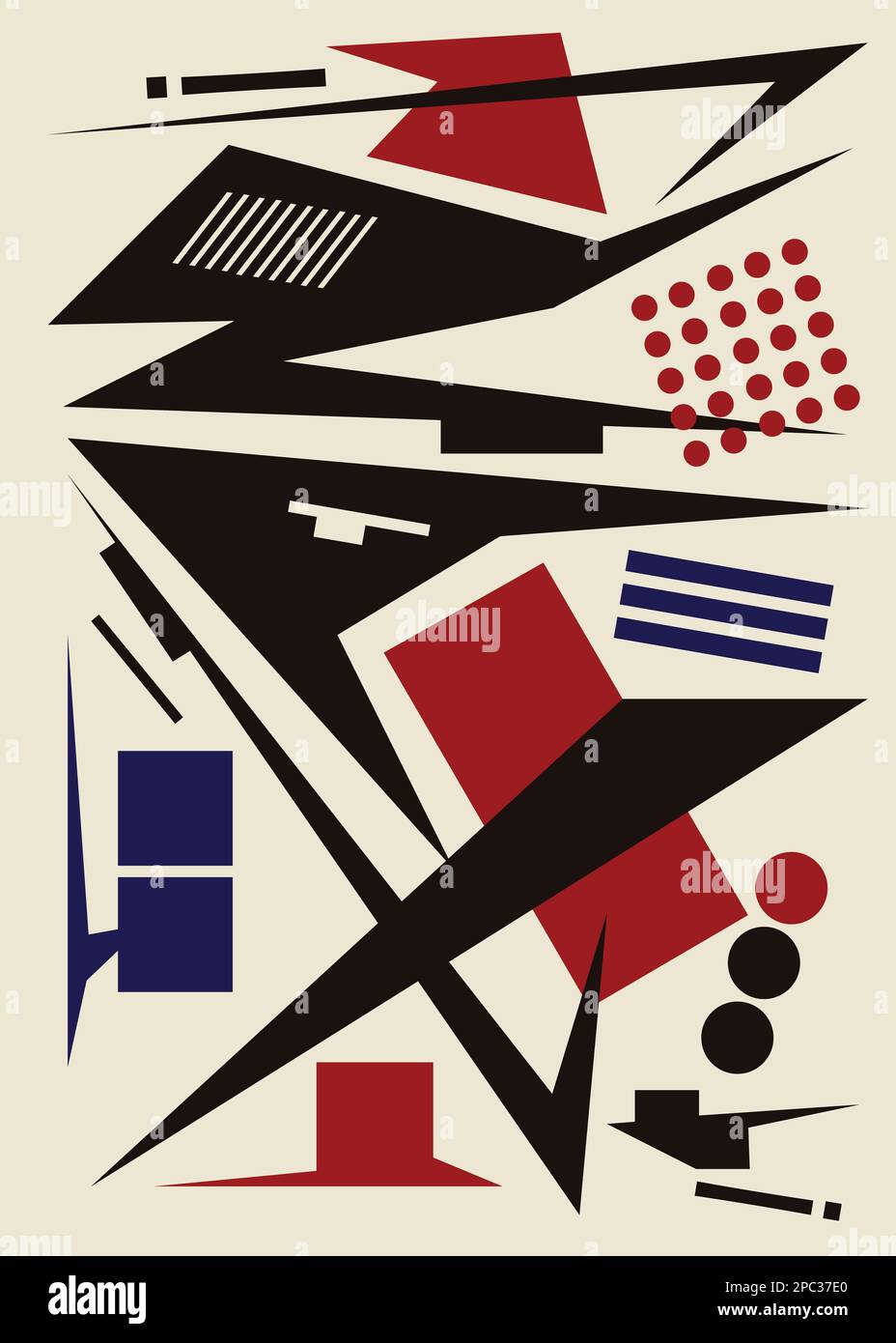 Illustration d'arrière-plan abstraite avec des éléments géométriques nets et des cercles dans un style rétro de design graphique, un modèle d'affiche dynamique prêt pour l'espace de copie Banque D'Images