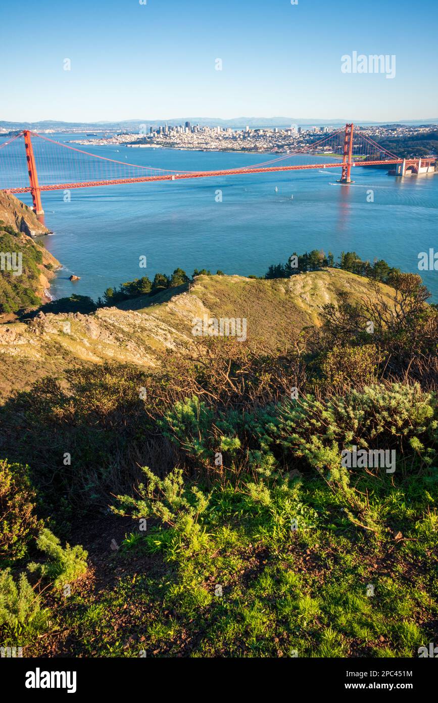 Terrain de jeux Golden Gate Bridge, Californie Banque D'Images