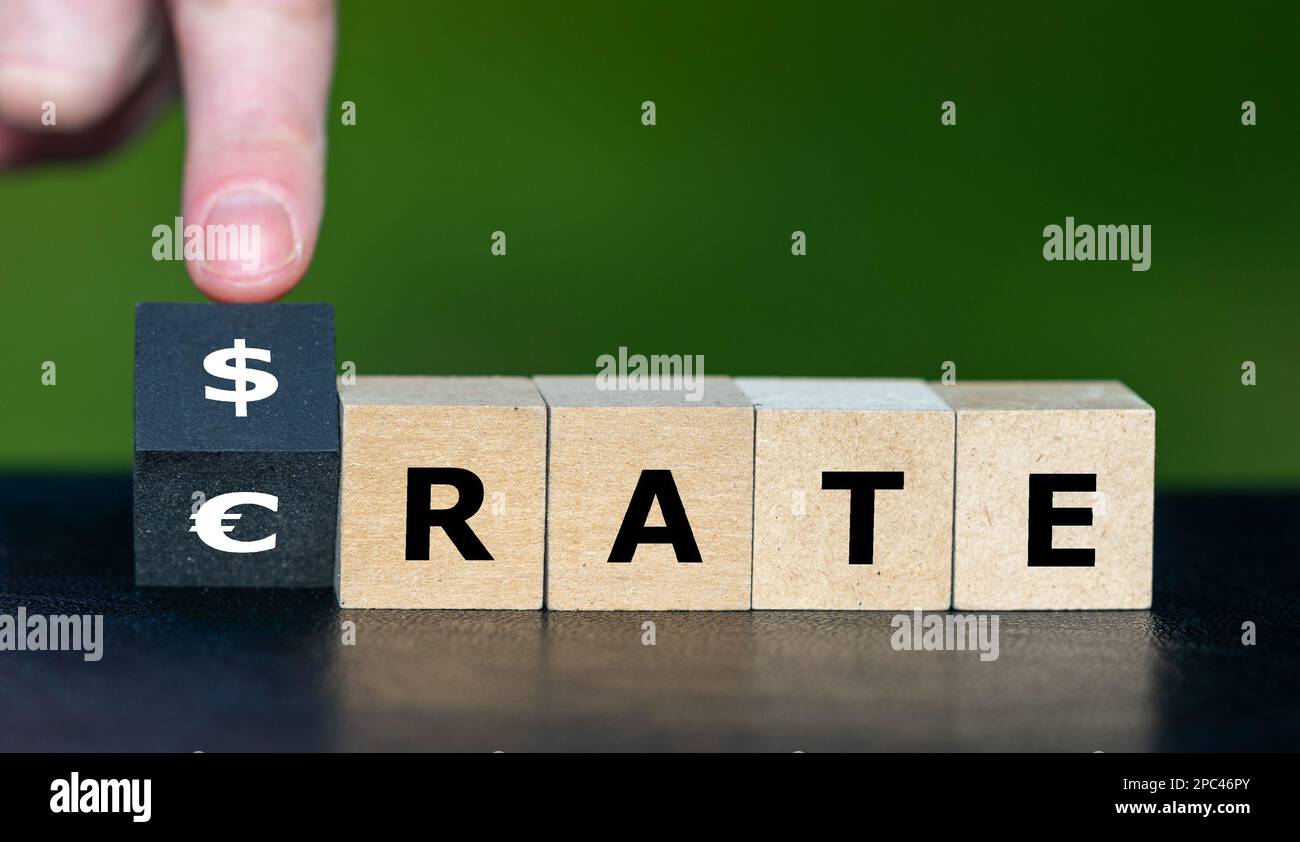 Symbole du taux de change entre le dollar américain et L'EURO. Banque D'Images Symbole du taux de change entre le dollar américain et L'EURO. Banque D'Images