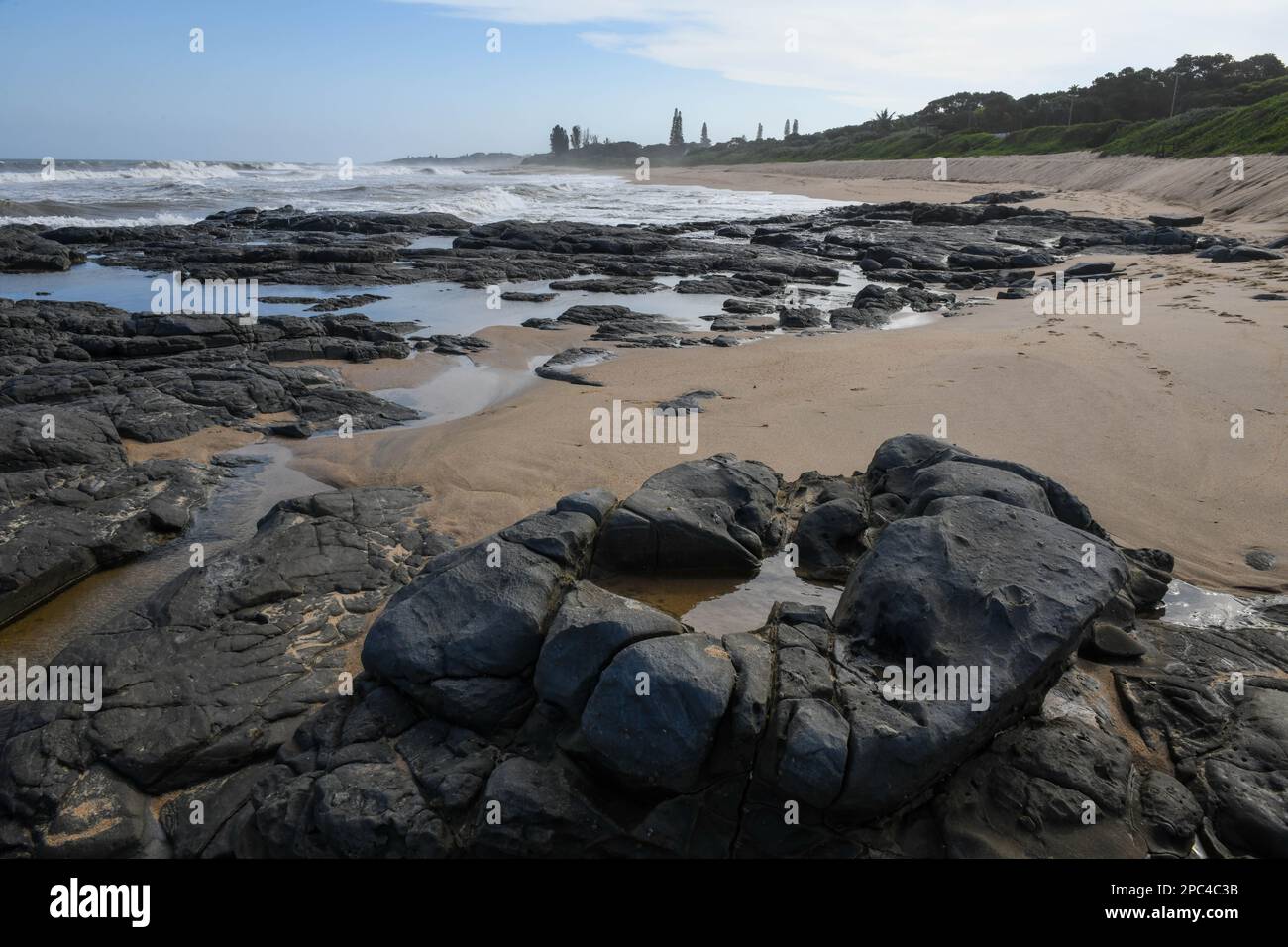 Vue sur Shelly Beach en Afrique du Sud Banque D'Images