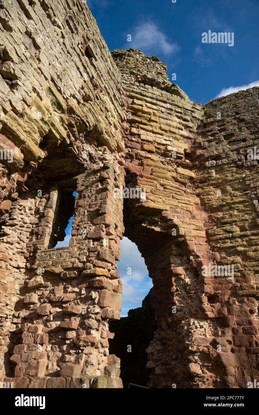 Château de Rhuddlan, Denbighshire, pays de Galles du Nord. Banque D'Images