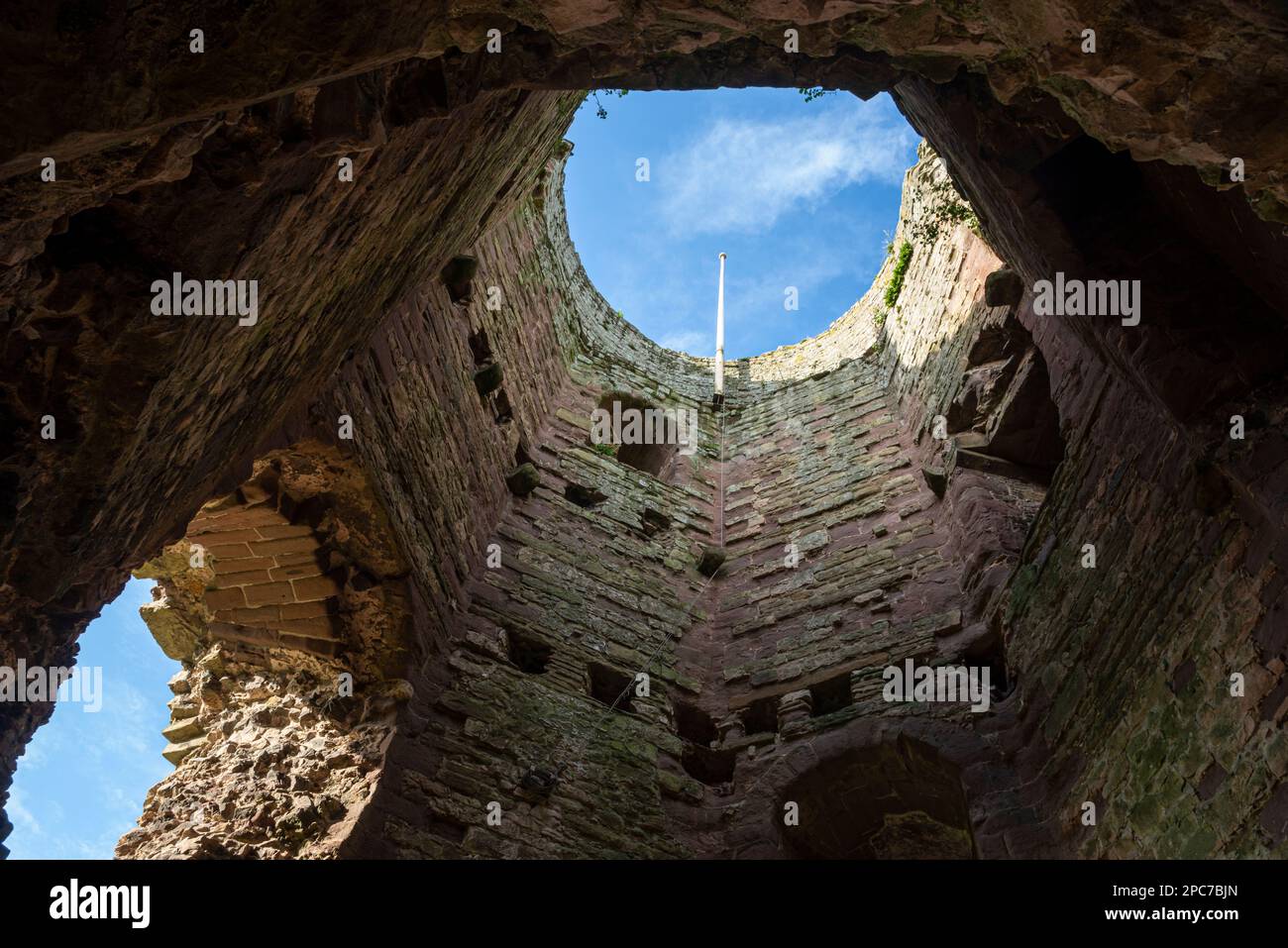 Château de Rhuddlan, Denbighshire, pays de Galles du Nord. Banque D'Images