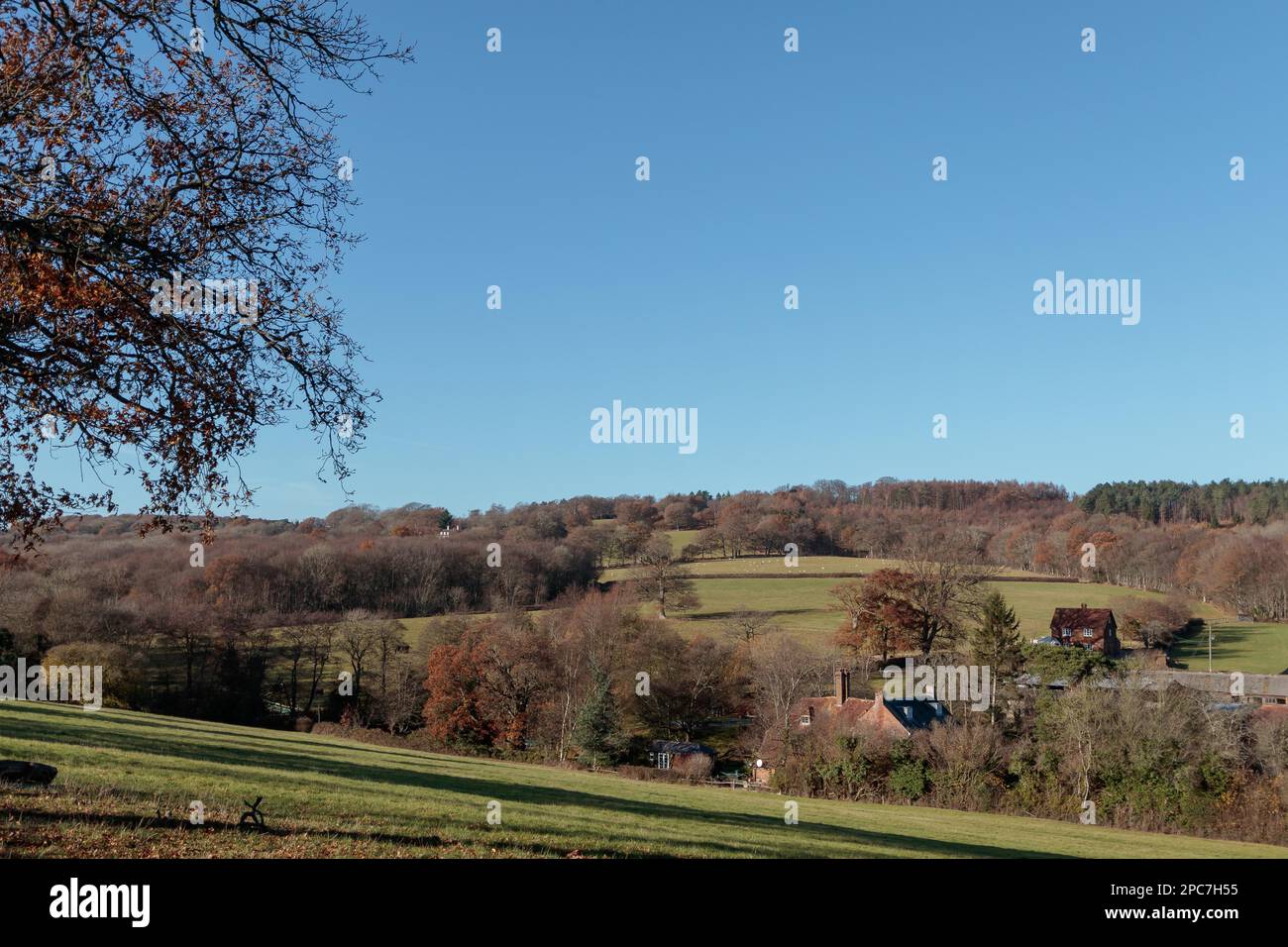 SUSSEX/UK - le 25 novembre : vue sur les bâtiments et les terres agricoles dans la campagne du Sussex sur Novembre 25, 2016 Banque D'Images