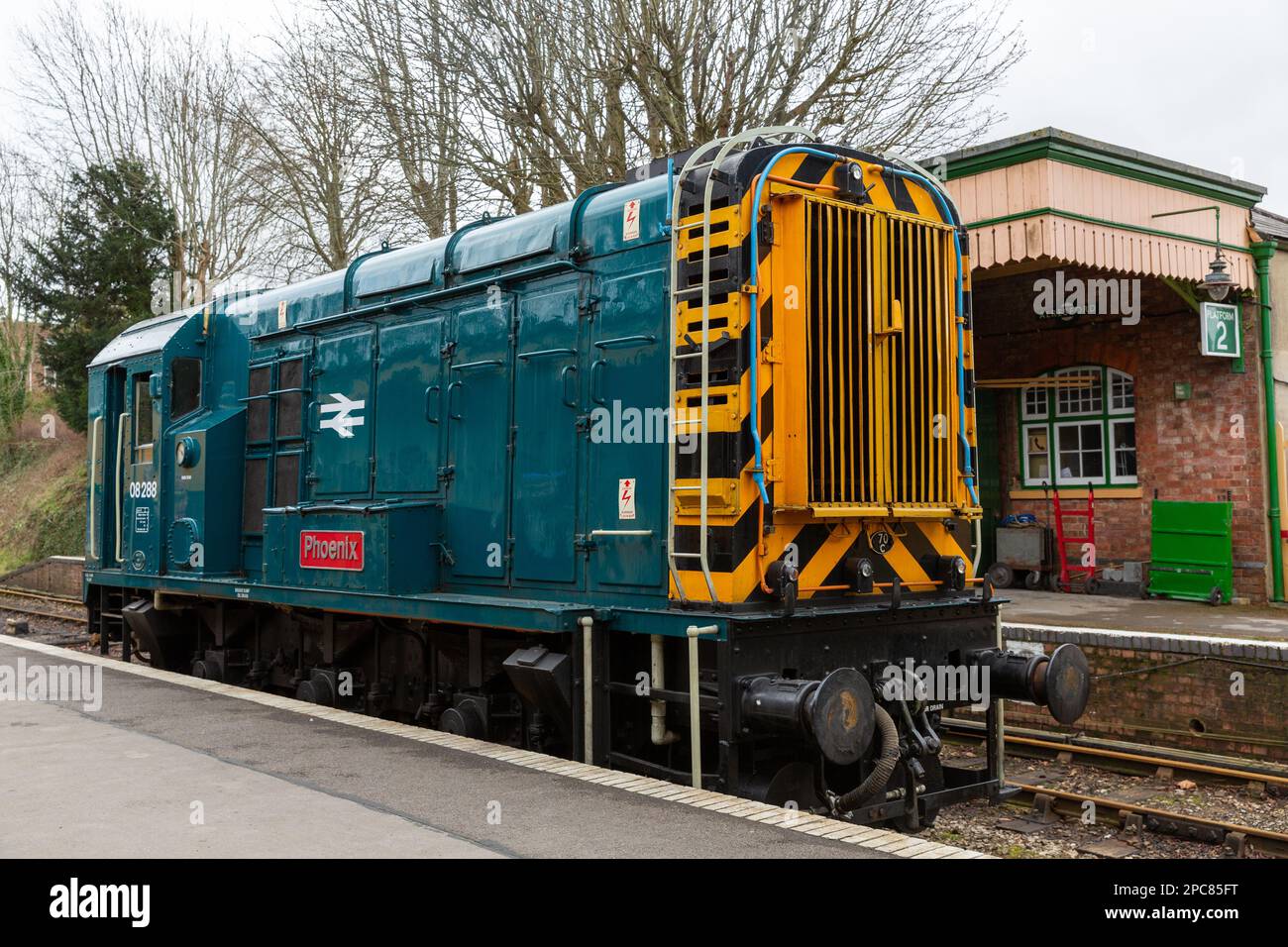 Shunter électrique diesel British Rail classe 08 numéro 288. Construit en 1955 comme un shunter à usage général utilisé dans les sidages et les chantiers de fret. Banque D'Images