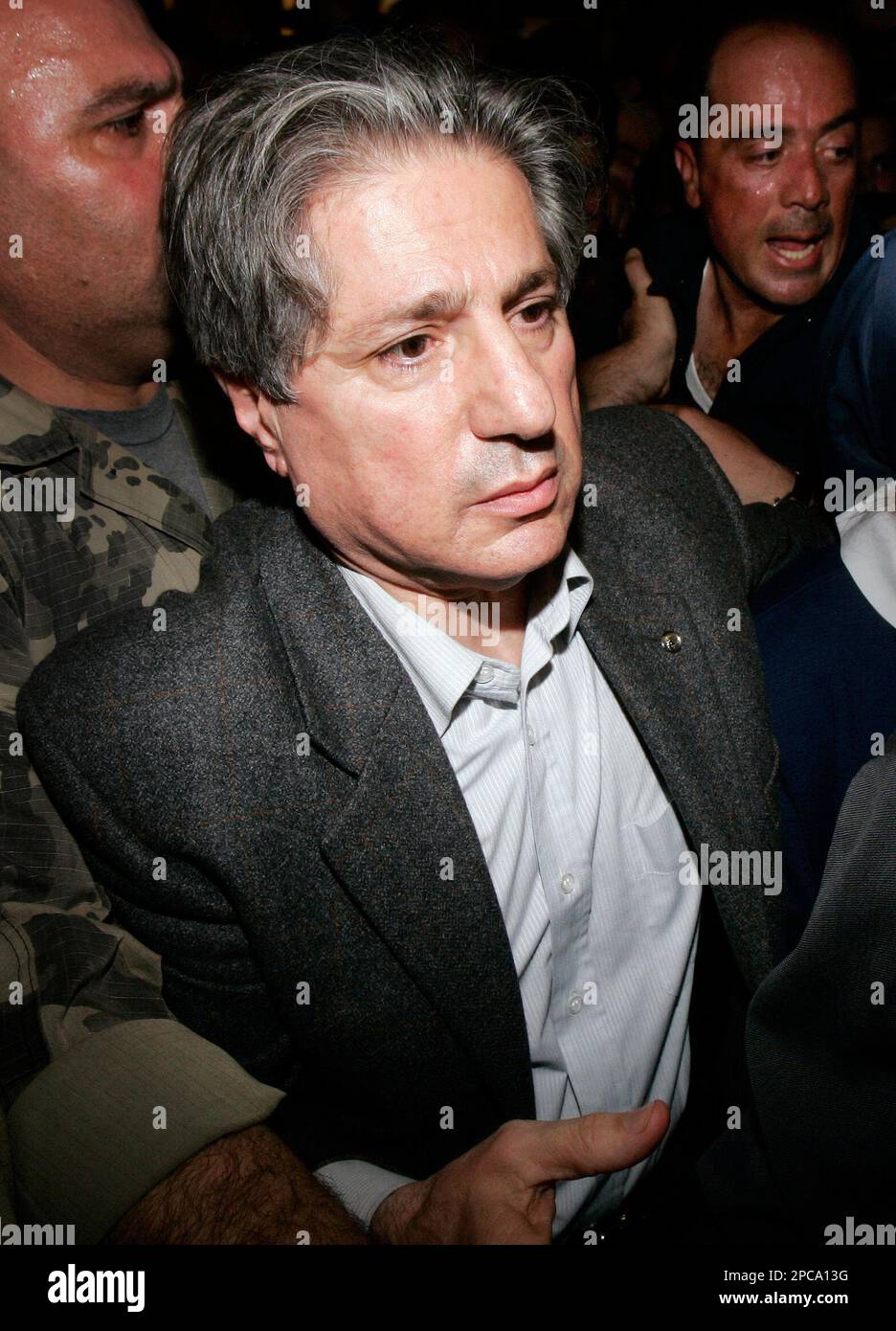 Former Lebanese president Amin Gemayel, the father of antiSyrian