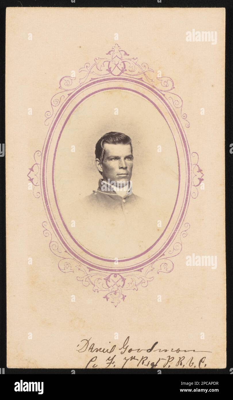 Privé Daniel Goodman of Co F, 36th Pennsylvania Infantry Regiment (7th Pennsylvania Reserve Regiment) en uniforme. Collection de photos de la guerre civile de la famille Liljenquist , pp/papier liljpaper. Goodman, Daniel, 1840-1910, États-Unis, Army, Pennsylvania Infantry Regiment, 36th (1861-1864), People, Soldiers, Union, 1860-1870, uniformes militaires, Union, 1860-1870, prisonniers de guerre, Union, 1860-1870, États-Unis, Histoire, Guerre civile, 1861-1865, personnel militaire, Union. Banque D'Images