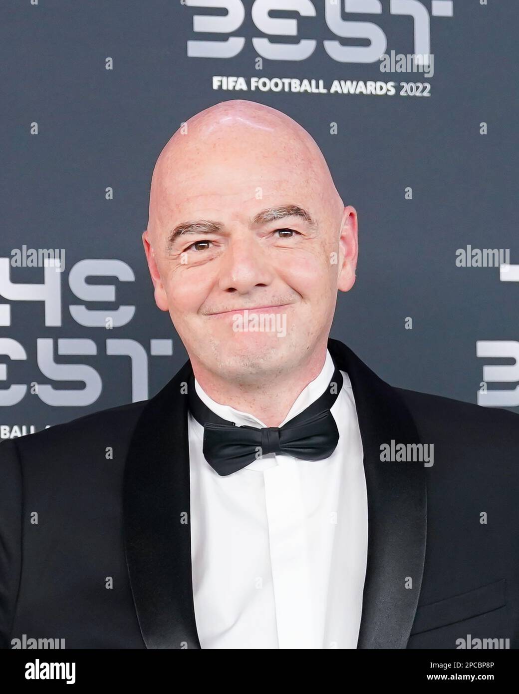 Paris, France. 27th févr. 2023. Paris, France, 27 février 2023 : le président de la FIFA, Gianni Infantino, a fait le tapis vert à l'arrivée lors des meilleurs prix FIFA football 2022 à la salle Pleyel de Paris, France. (Daniela Porcelli/SPP) crédit: SPP Sport presse photo. /Alamy Live News Banque D'Images