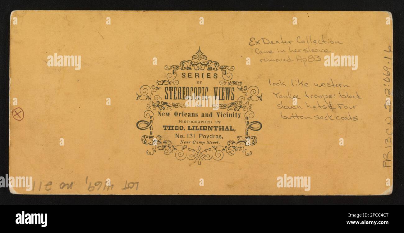 Union stragglers au camp d'après-guerre de fortune / photographié par Theo. Lilienthal, n° 131 Poydras, près de Camp Street. Titre conçu par le personnel de la Bibliothèque sur la base des renseignements du concessionnaire, Purchase; Russell Norton; 2012; (DLC/PP-2012:069). États-Unis, Army, People, Louisiana, 1860-1870, Soldats, Union, Louisiane, 1860-1870, cuisine militaire, Louisiana, 1860-1870, États-Unis, History, civil War, 1861-1865, vie militaire, Louisiane, États-Unis, Histoire, Guerre civile, 1861-1865, personnel militaire, Louisiane. Banque D'Images