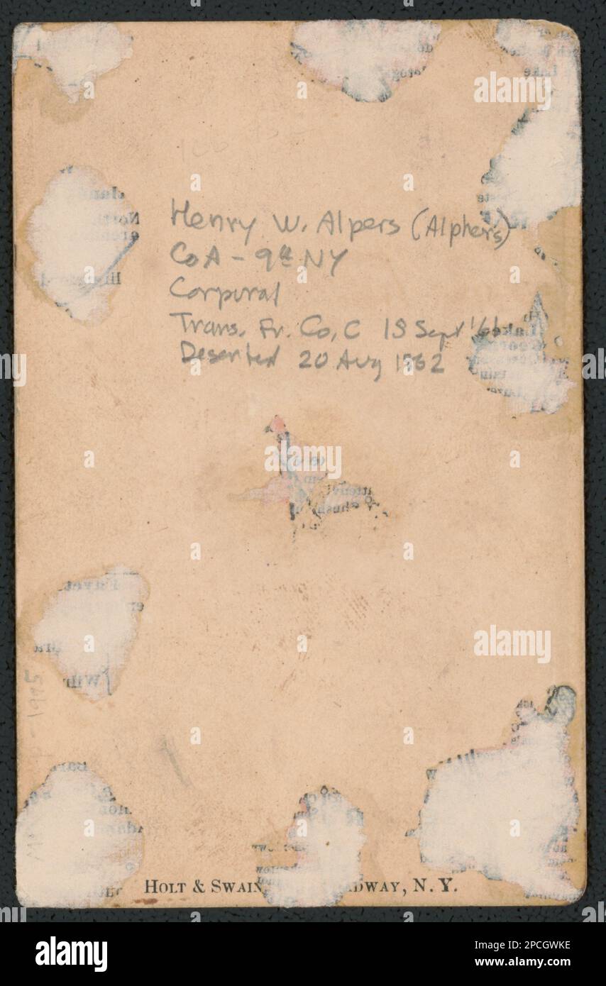 Caporal Henry William Alphers du Cos. C and A, 9th New York Infantry Regiment (Hawkinss' Zouaves) en uniforme de zouave / Holt & Swain, Broadway, New York. Collection de photos de la guerre civile de la famille Liljenquist , pp/papier liljpaper. Alphers, Henry William, environ 1839- , États-Unis, Army, New York Infantry Regiment, 9th (1861-1863), People, Soldiers, Union, 1860-1870, Zouaves, Union, 1860-1870, uniformes militaires, Union, 1860-1870, États-Unis, Histoire, Guerre civile, 1861-1865, personnel militaire, Union. Banque D'Images