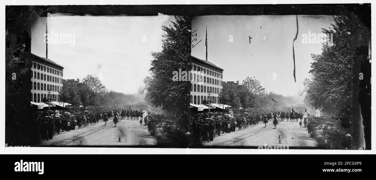 Washington, District de Columbia. Grand examen de l'armée. Photographies de guerre civile, 1861-1865 . États-Unis, Histoire, Guerre civile, 1861-1865. Banque D'Images