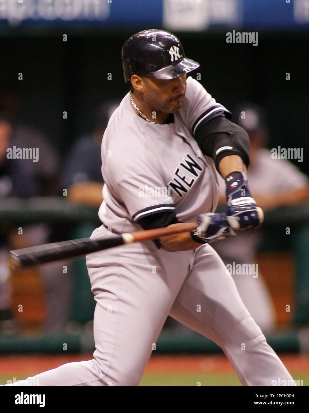 New York Yankees' Gary Sheffield bats in the seventh inning of a ...