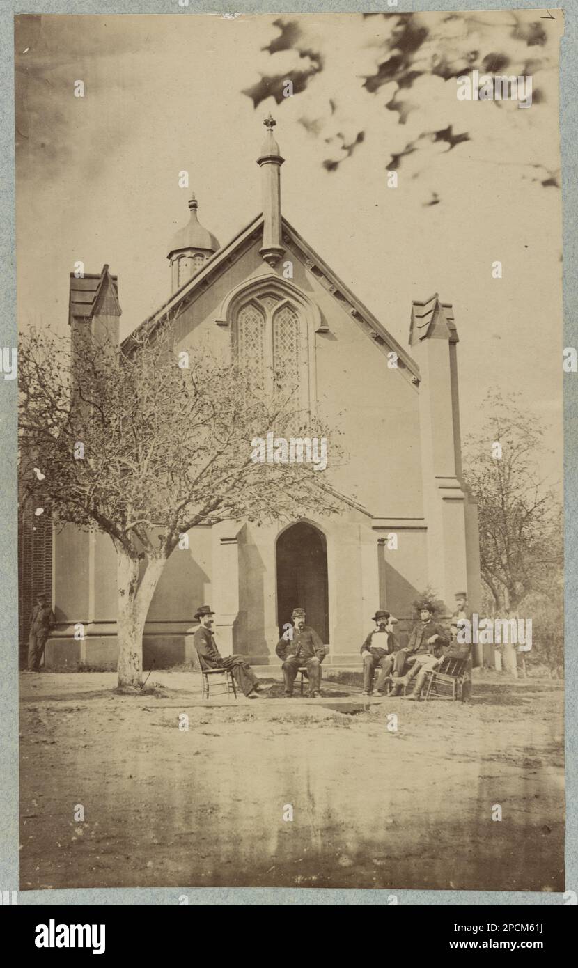 Séminaire théologique de la Chapelle de pratique Virginia, Alexandrie, Virginie. Titre de l'article, original négatif dans les Archives nationales Record Group 111: Records of the Office of the Chief signal Officer, 1860-1985, Series: Mathew Brady photographies des personnalités et scènes de l'époque de la guerre civile, 1921-1940, Item: Siège d'une église, Don; Col. Godwin Ordway; 1948. Séminaires théologiques, Virginie, Alexandrie, 1860-1870, États-Unis, Histoire, Guerre civile, 1861-1865, États-Unis, Virginie, Alexandrie. Banque D'Images