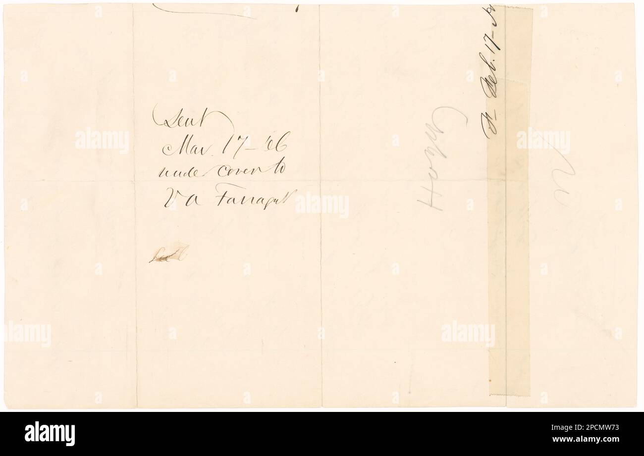 Lettre au secrétaire de la Marine Gideon Welles recommandant une Médaille d'honneur du Congrès pour le Heaver du charbon Richard D. Dunphy. Liljenquist Family Collection of civil War Photographs , pp/liljmem. Dunphy, Richard D, 1841-1904, objets associés, Welles, Gideon, 1802-1878, objets associés, Hartford (navire), personnes, 1860-1870, États-Unis, Navy, People, 1860-1870, Médaille d'honneur, décorations militaires, 1860-1870, États-Unis, Histoire, Guerre civile, 1861-1865, personnel militaire, Union. Banque D'Images