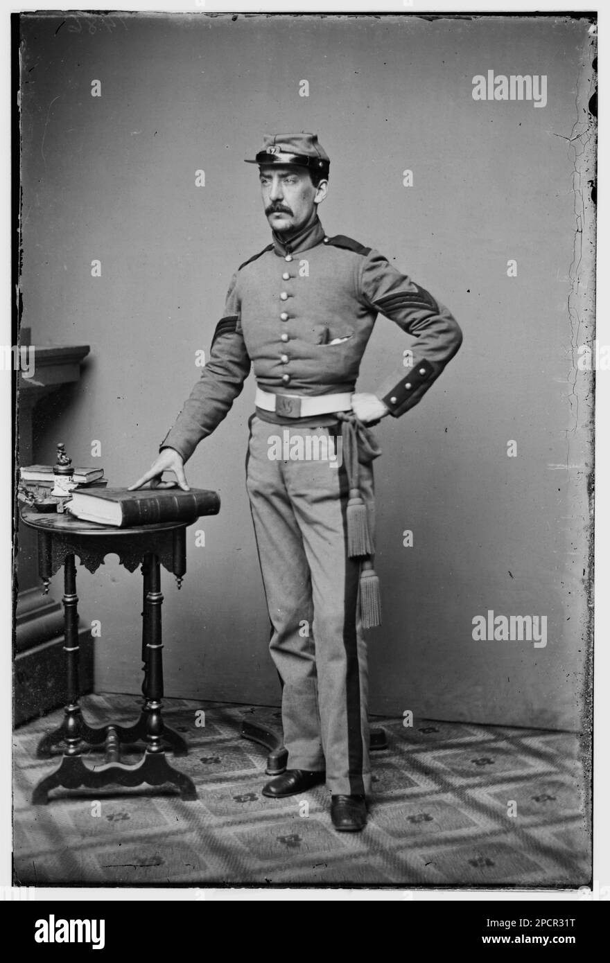Sgt James Morrison, 7th New Yworks.M.. Photographies de guerre civile, 1861-1865 , titre des livres de légende de la guerre civile, imprimé original déposé dans LE LOT 4192, supplément #49. États-Unis, Histoire, Guerre civile, 1861-1865. Banque D'Images