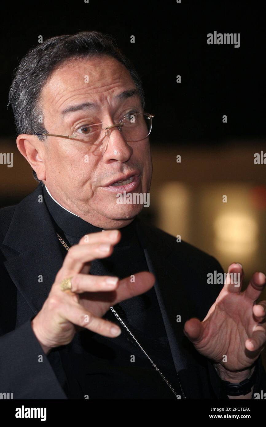Cardinal Oscar Andres Rodriguez Maradiaga of Honduras attends a consistory  ceremony at the Vatican City, Vatican, Italy, on February 14, 2015. Pope  Francis elevated 20 Roman Catholic bishops and archbishops to the