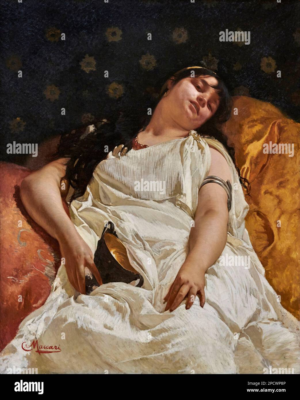Baccante - olio su tela - Cesare Maccari -1880 - Piacenza, Galleria Ricci Oddi Banque D'Images