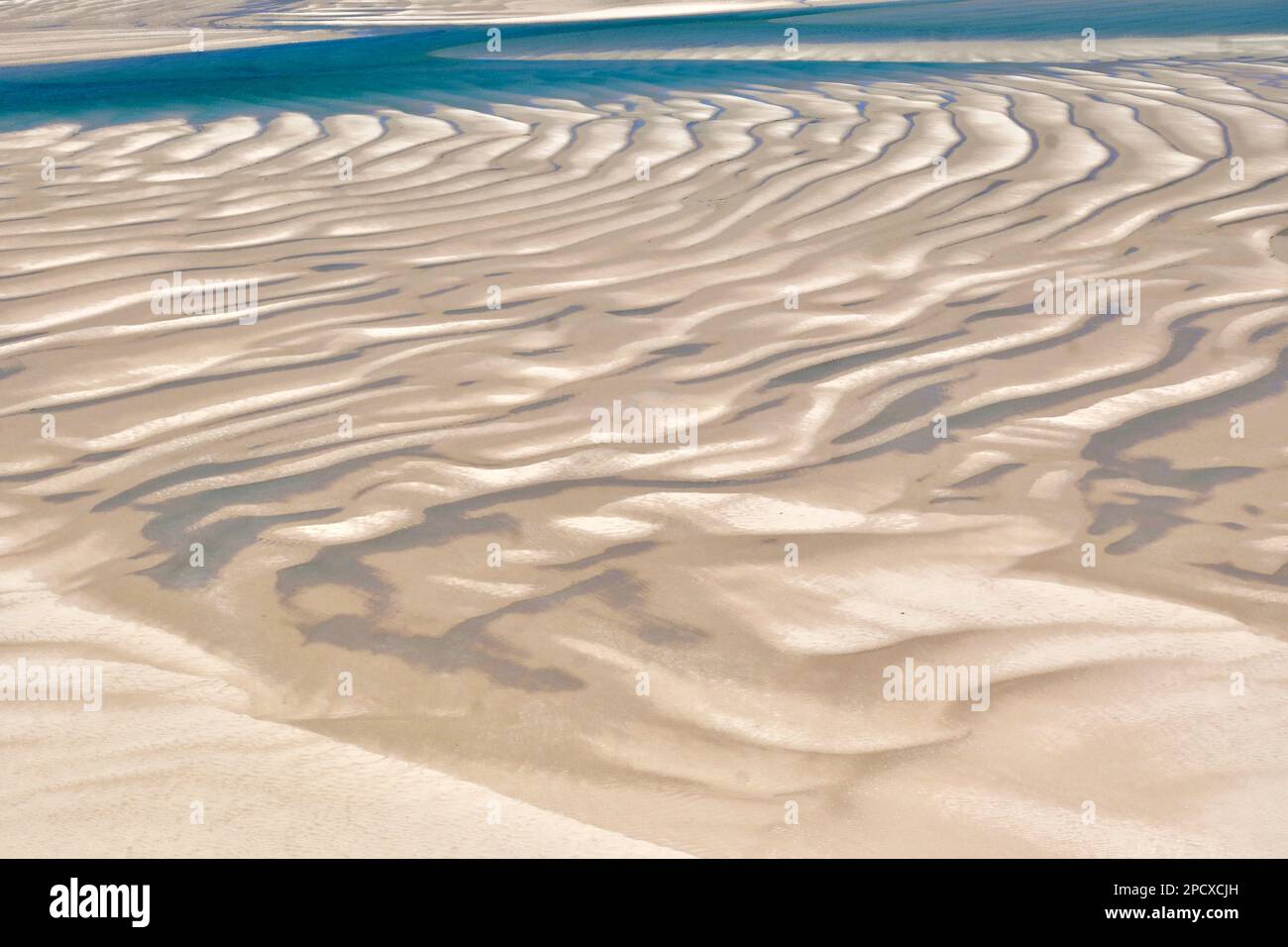 Modèles de sable de mer, Bazaruto, Mozambique, Afrique Banque D'Images