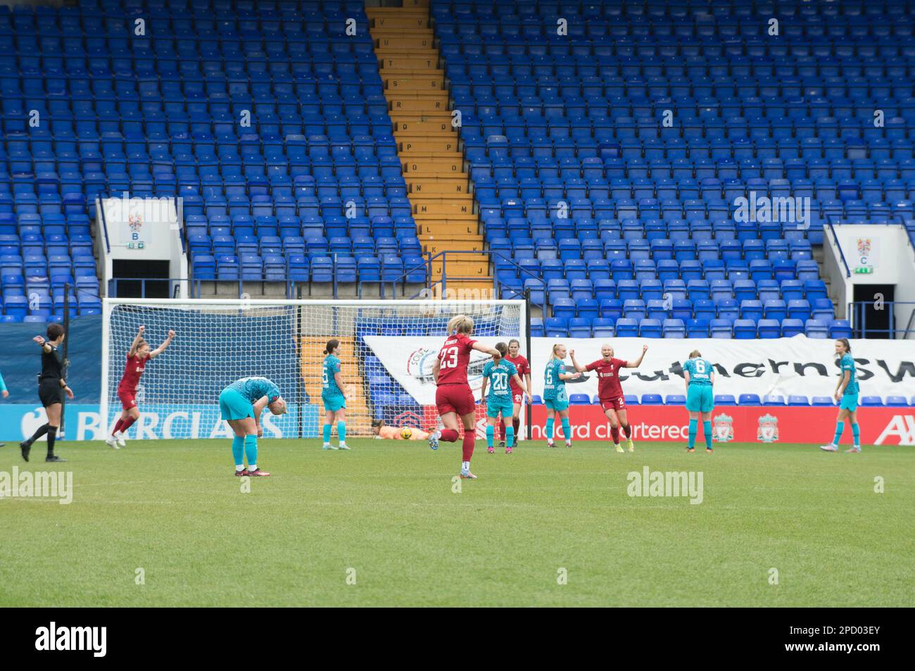 WSL Liverpool V Tottenham Hotspur au stade de Prenton Park, Liverpool score 2-1 à Liverpool (Terry Scott/SPP) crédit: SPP Sport Press photo. /Alamy Live News Banque D'Images