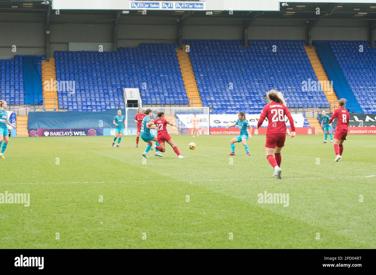 WSL Liverpool V Tottenham Hotspur au stade de Prenton Park, Liverpool score 2-1 à Liverpool (Terry Scott/SPP) crédit: SPP Sport Press photo. /Alamy Live News Banque D'Images