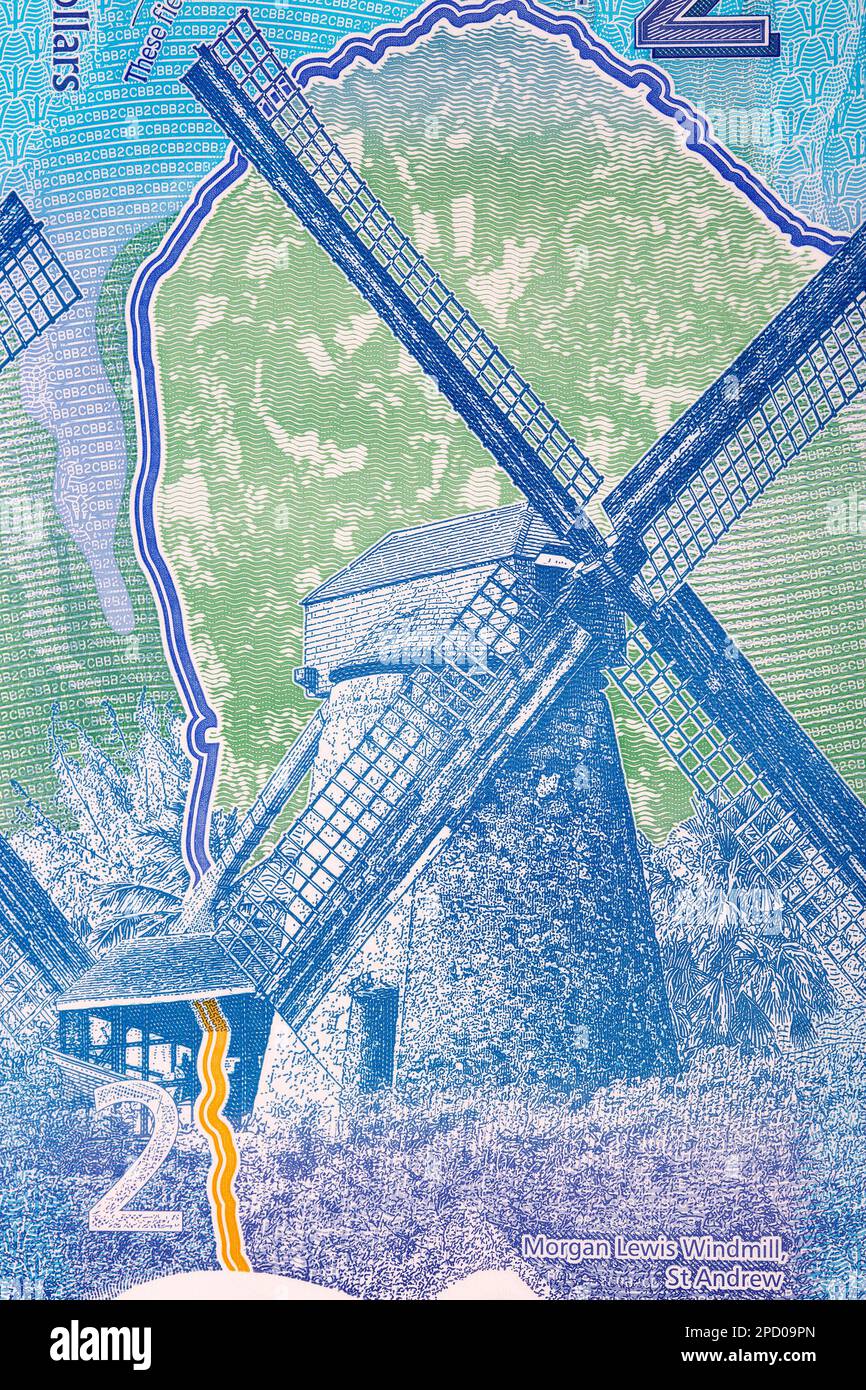 Morgan Lewis Moulin de l'argent barbadien - dollars Banque D'Images