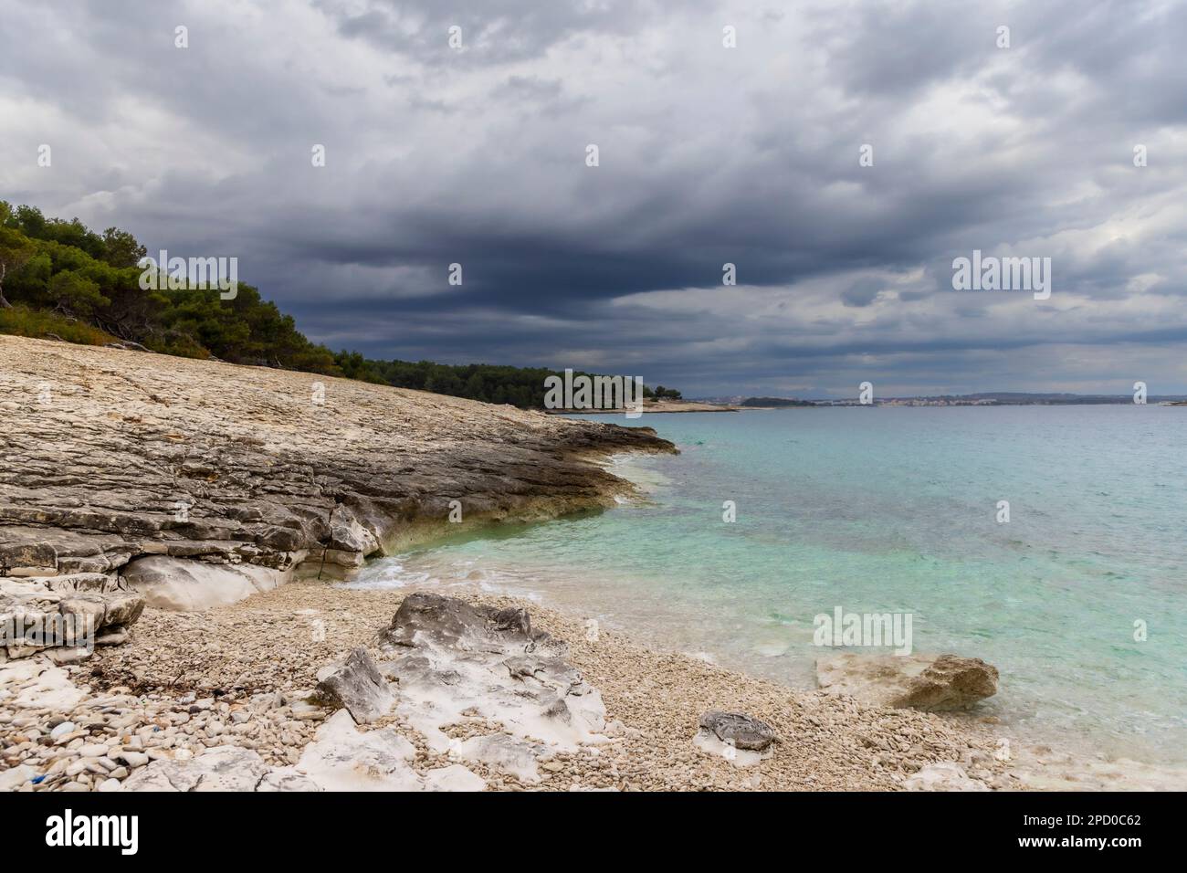 Cap Kamenjak, une zone naturelle protégée à l'extrémité sud de la péninsule d'Istrie en Croatie, en Europe Banque D'Images