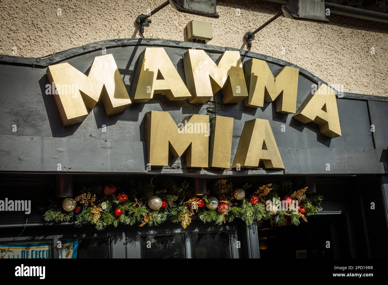 Restaurant Mamma Mia dans le centre de la ville de Stirling en Écosse Banque D'Images
