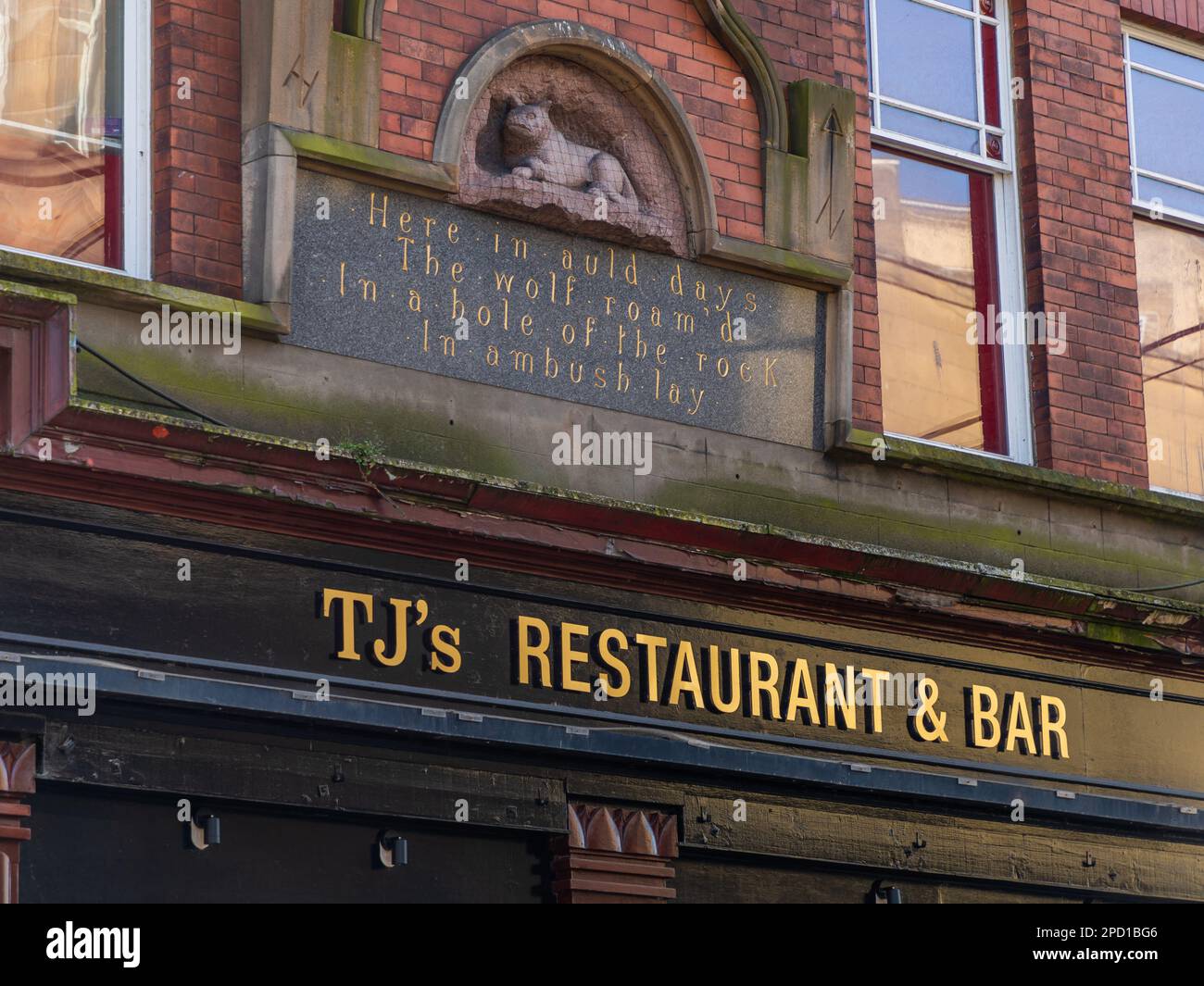 TJ's Restaurant dans le centre de la ville de Stirling en Écosse Banque D'Images