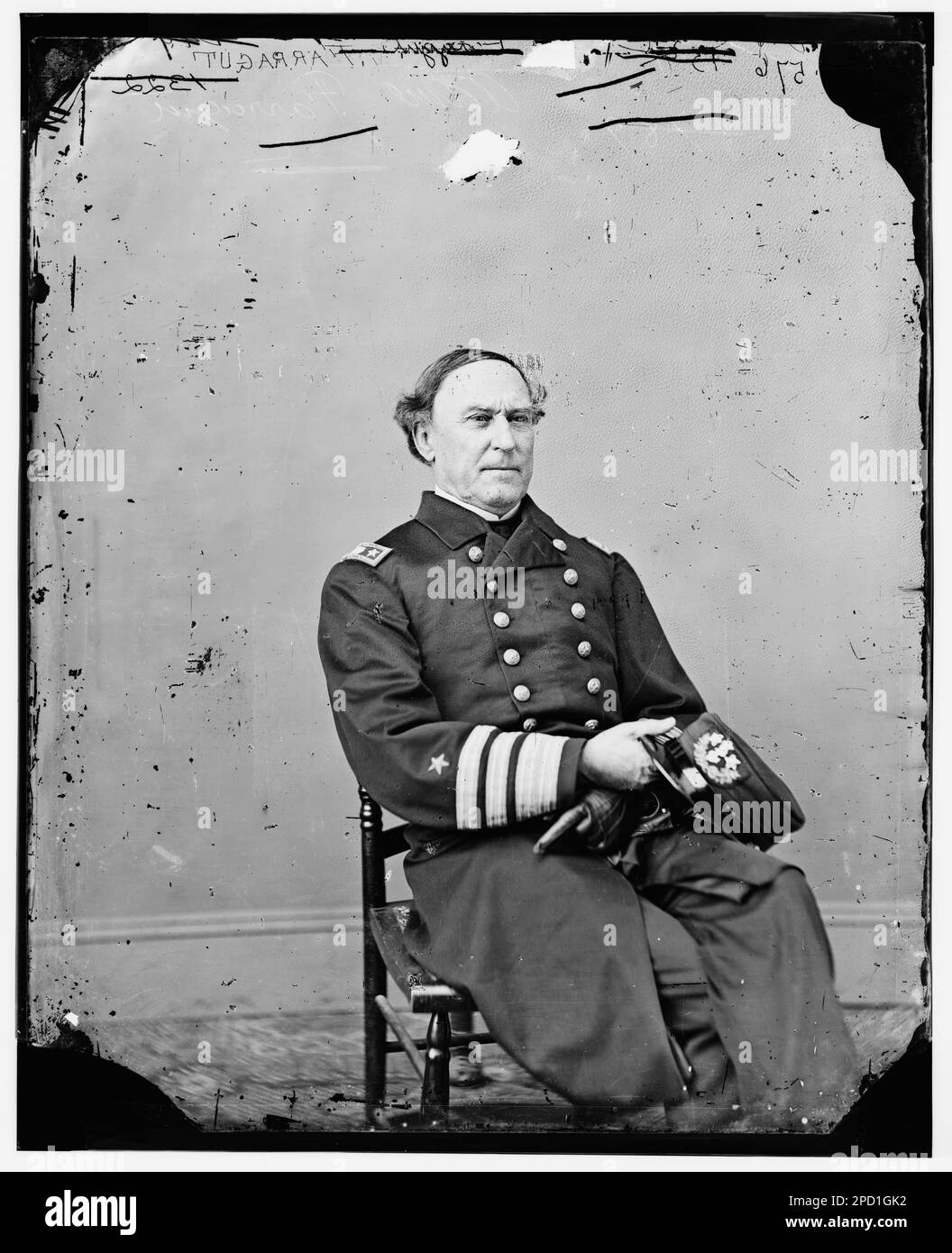 Amiral David Glasgow Farragut. Photographies de guerre civile, 1861-1865 . États-Unis, Histoire, Guerre civile, 1861-1865. Banque D'Images