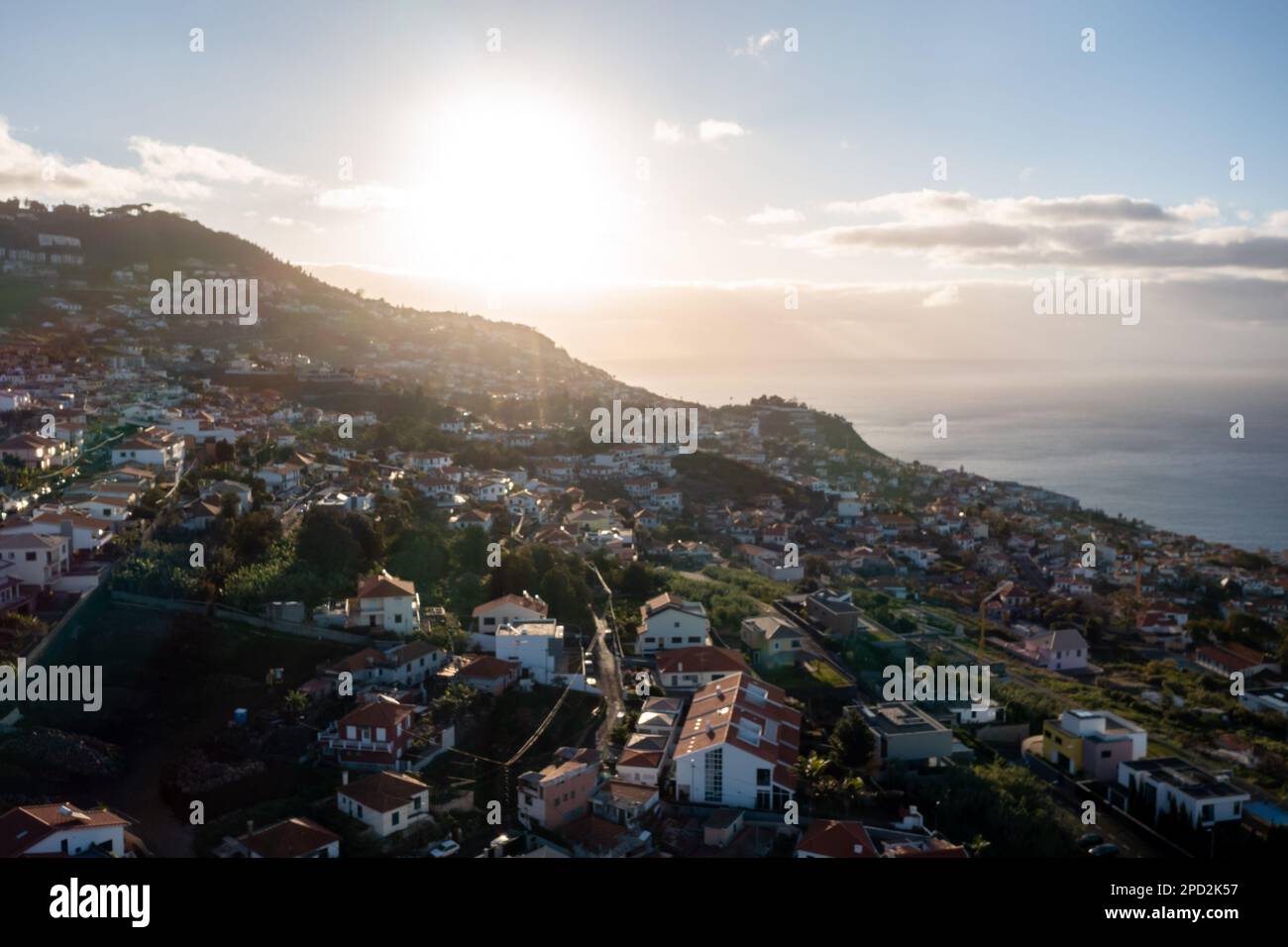 Vue aérienne de l'île de Madère Banque D'Images