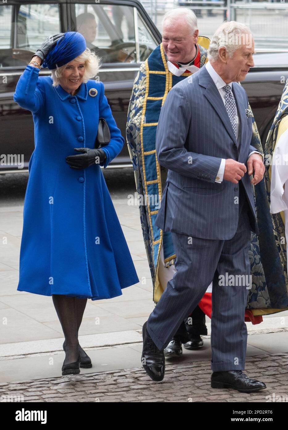 Londres, Angleterre. ROYAUME-UNI. 13 mars 2023. Le roi Charles lll et Camilla, la reine Consort, assistent au Commonwealth Day Service 2023 à l'abbaye de Westminster. Credit: Anwar Hussein/Alay Live News Banque D'Images