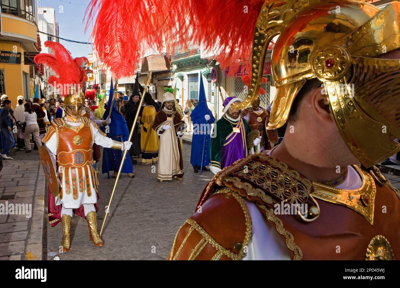 "Figuras".La Semaine Sainte. Dimanche de Pâques.Puente Genil. La province de Córdoba. Espagne Banque D'Images