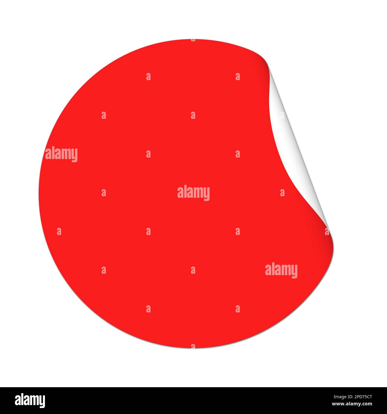 Autocollant rond rouge, illustration 3D Photo Stock - Alamy