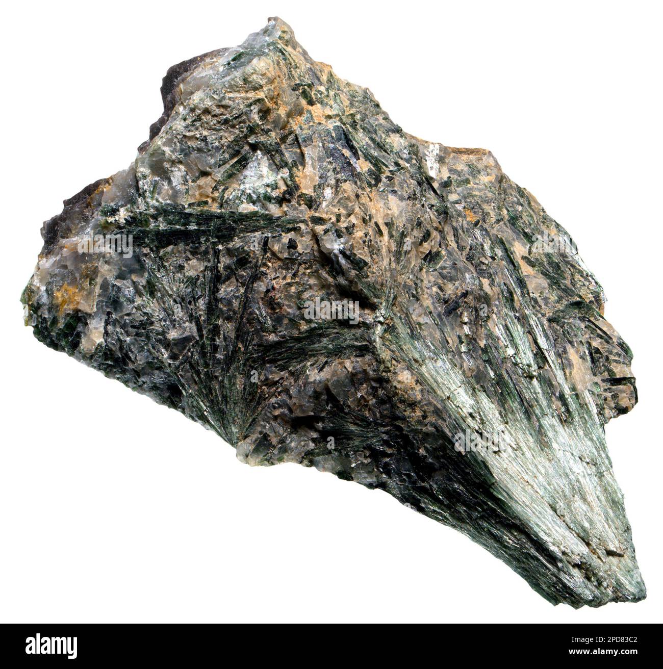 Actinolite [hydroxyde de silicate de calcium] minéral silicate d'amphibole Banque D'Images