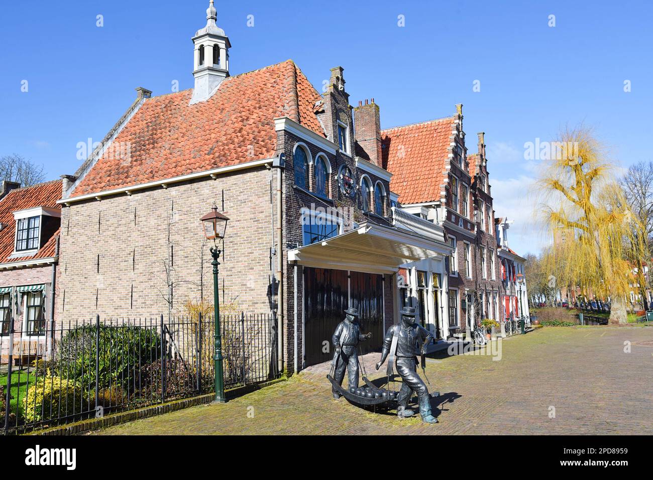 Edam, pays-Bas. Février 2023. Le marché du fromage à Edam, Hollande. Photo de haute qualité Banque D'Images