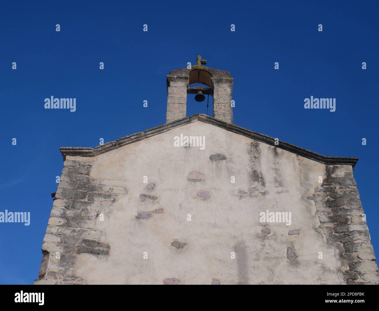 URI, Sardaigne, Italie. Église Santa Croce du XIIe siècle Banque D'Images